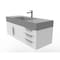 Castello Usa Amazon 48" Wall Mounted White Vanity With Gray Top And Chrome Handles CB-MC-48W-CHR-2056-GR - alternate 3